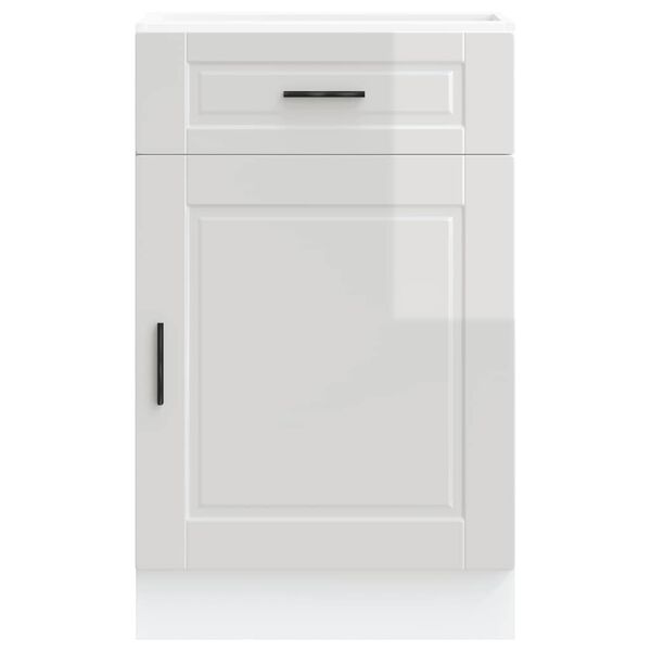vidaXL Kitchen Base Cabinet Porto High Gloss White Engineered Wood