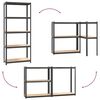 vidaXL 5-Layer Shelves 2 pcs Anthracite Steel&Engineered Wood