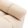 vidaXL Massage Reclining Chair Cream Fabric