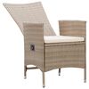 vidaXL 3 Piece Garden Dining Set Beige