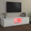 vidaXL TV Cabinet with LED Lights White 140x40x36 cm