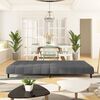 vidaXL 2-Seater Sofa Bed Dark Grey Velvet