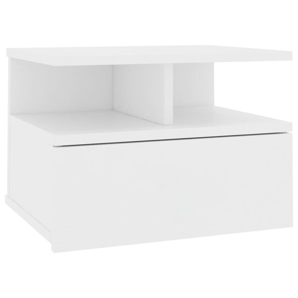 vidaXL Floating Nightstand White 40x31x27 cm Engineered Wood