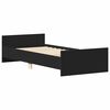 vidaXL Bed Frame without Mattress Black 90x190 cm Single Engineered Wood