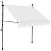 vidaXL Manual Retractable Awning with LED 200 cm Cream