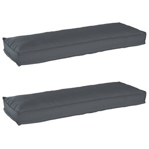 vidaXL Pallet Cushion Set 2 pcs Anthracite 120 x 40 x 8 cm