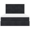 vidaXL Ottoman Bed with Mattresses Black Queen Velvet