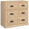vidaXL Sideboard Sonoma Oak 70x35,5x67,5 cm Engineered Wood