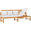 vidaXL Day Bed with Cream Cushion 200x60x75 cm Solid Wood Acacia