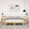 vidaXL Bed Frame without Mattress 135x190 cm Solid Wood Oak