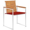 vidaXL Garden Chairs with Cushions 2 pcs Solid Acacia Wood and Steel