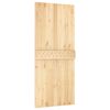 vidaXL Sliding Door with Hardware Set 90x210 cm Solid Wood Pine