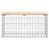 vidaXL Garden Bench Gabion Design 83x31.5x42 cm Solid Wood Pine