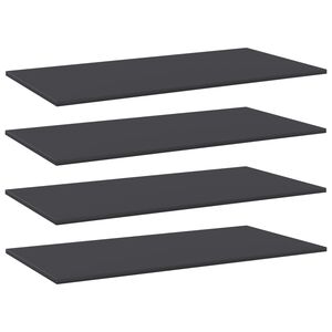 vidaXL Bookshelf Boards 4 pcs Grey 100x50x1,5 cm Engineered Wood