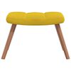vidaXL Rocking Chair with a Stool Mustard Yellow Velvet