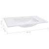 vidaXL Built-in Wash Basin 800x460x130 mm SMC White
