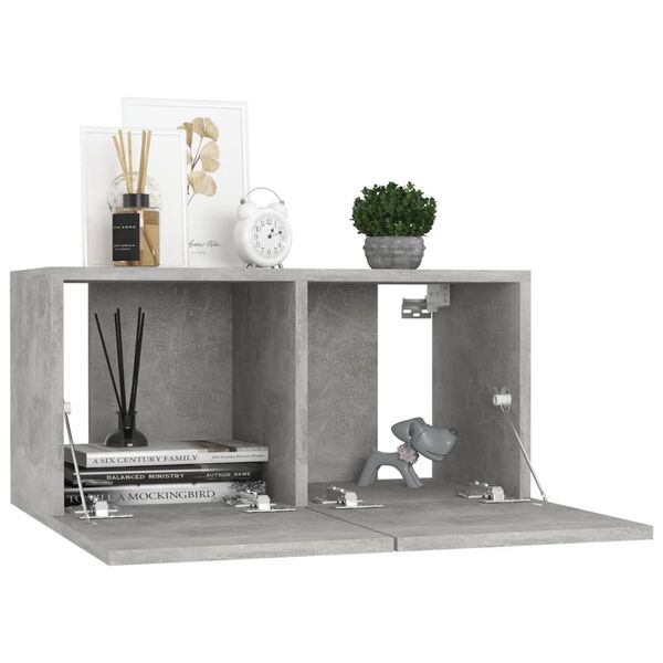 vidaXL 7 Piece TV Cabinet Set Concrete Grey Engineered Wood