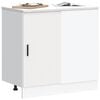 vidaXL Kitchen Base Cabinet Lyon White Engineered Wood