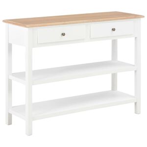 vidaXL Sideboard | White and light wood | MDF | Medium | Sideboard | Rectangular