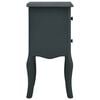 vidaXL Bedside Cabinet Grey 43x32x65 cm MDF