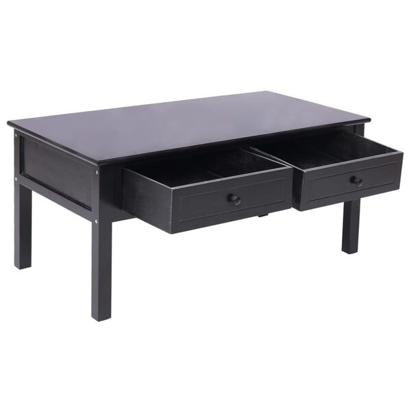 vidaXL Coffee Table Black 100x50x45 cm Wood
