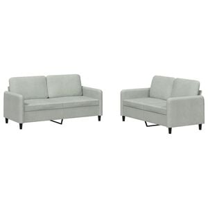 vidaXL 2 Piece Sofa Set Black Velvet