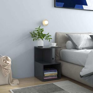 vidaXL Bedside Cabinets 2 pcs Grey 35x35x55 cm Engineered Wood