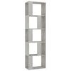 vidaXL Book Cabinet | Concrete Grey | Engineered Wood | 159 | Book Cabinet