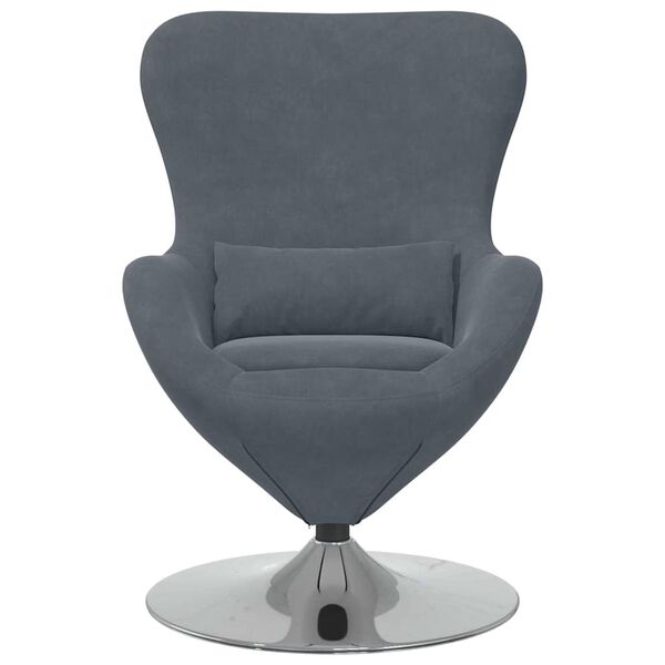 vidaXL Egg Chair Dark Grey Velvet