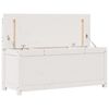 vidaXL Bench White 110x41x76.5 cm Solid Wood Pine