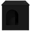 vidaXL Cat House Black 85 x 55 x 50.5 cm Engineered Wood