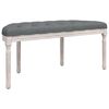 vidaXL Bench Dark Grey 110.5x45x49 cm Fabric