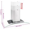 vidaXL Wall Mounted Range Hood 90 cm Stainless Steel 756 m&sup3;/h LED