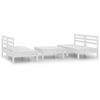 vidaXL 5 Piece Garden Lounge Set White Solid Pinewood