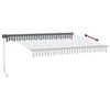 vidaXL Manual Retractable Awning Anthracite&White 300x250 cm