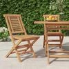 vidaXL Folding Garden Chairs 2 pcs 47x63x90 cm Solid Wood Teak