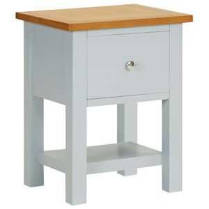 vidaXL Side Table | Light grey, natural wood