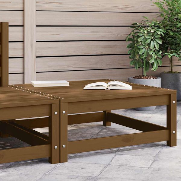 vidaXL Garden Footstool 70x70x30 cm Honey Brown Solid Wood Pine