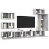vidaXL 8 Piece TV Cabinet Set Concrete Grey Engineered Wood