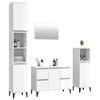 vidaXL 4 Piece Bathroom Furniture Set High Gloss White Engineered Wood
