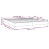 vidaXL Bed Frame without Mattress Black 152x203 cm Queen Fabric