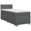 vidaXL Box Spring Bed with Mattress Dark Grey 107 x 203 cm Fabric