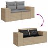vidaXL 8 Piece Garden Sofa Set with Cushions Beige Poly Rattan