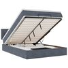 vidaXL Ottoman Bed with Mattress Dark Grey Queen Velvet