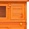 vidaXL Outdoor Rabbit Hutch Small Pet Cage 4 Door Wood