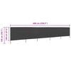 vidaXL 5-panel Wind Screen Fabric 600x120 cm Anthracite