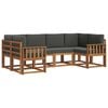 vidaXL Outdoor Sofa Set 6 pcs Natural and Anthracite