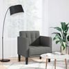 vidaXL Sofa Chair with Armrests Dark Grey 53 cm Fabric