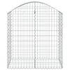 vidaXL Arched Gabion Basket 100x50x100/120 cm Galvanised Iron