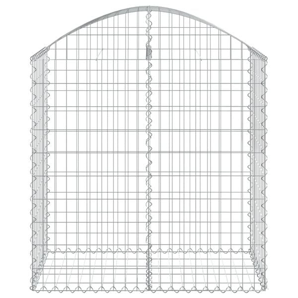 vidaXL Arched Gabion Basket 100x50x100/120 cm Galvanised Iron